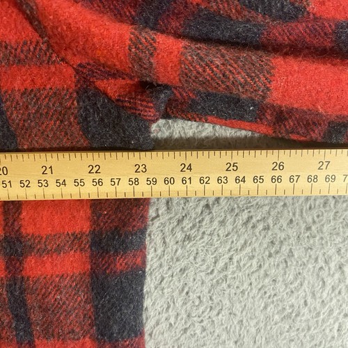Vintage Northern Summit Jacket Men Large Red Plaid Lined Wool Blend Shacket - Picture 8 of 10