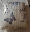 LOVELY WINGS King comforter pillow set LIVE LAUGH LOVE 1x 100x90", 2x 20x26"