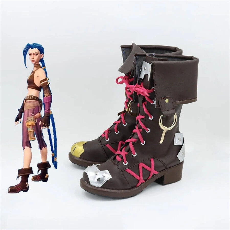 Arcane: League of Legends Jinx Juegos con disfraces Botas Juego Fiesta Zapatos Personalizados Sin Sexo Foto 2 de 4