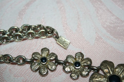 collier fantaisie floral, en métal argenté de marque OSLO - Imagen 3 de 8