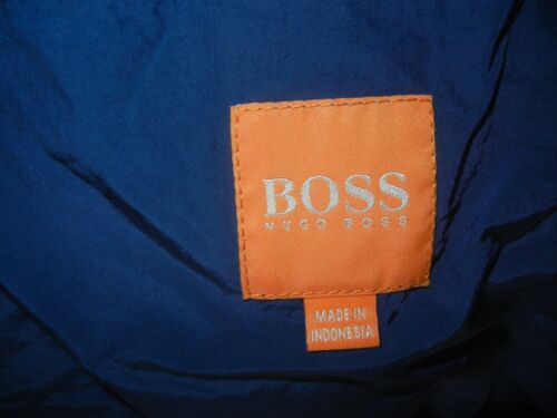 HUGO BOSS Blue Nylon WINDBREAKER JACKET Outdoor Hike Style Bomber Coat Men's 42R - Picture 4 of 8