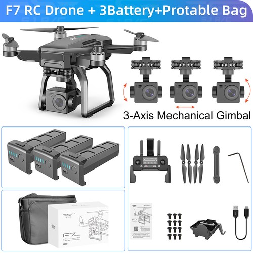 SJRC F7 4K PRO 5G WIFI 3KM FPV Drone GPS 4K HD Kamera 3-Achsen Gimbal Quadcopter - Bild 15 von 15