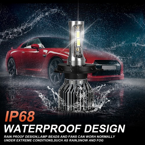 9003 H4 CSP LED Headlight Bulbs 10000W 1000000LM Hi/Lo Beam Combo Bright White - Imagen 4 de 11