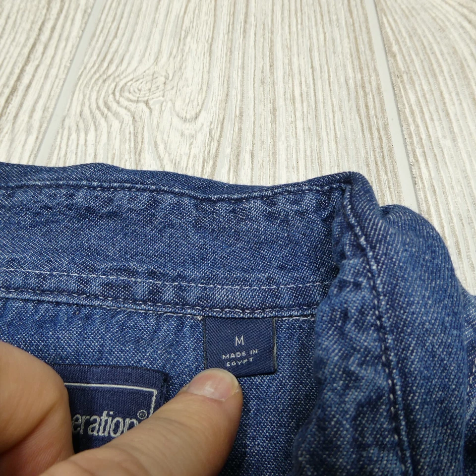 Matco Tools Chambray Shirt Adult Medium Button Up Cotton by Blue Generation - Image 4 of 4