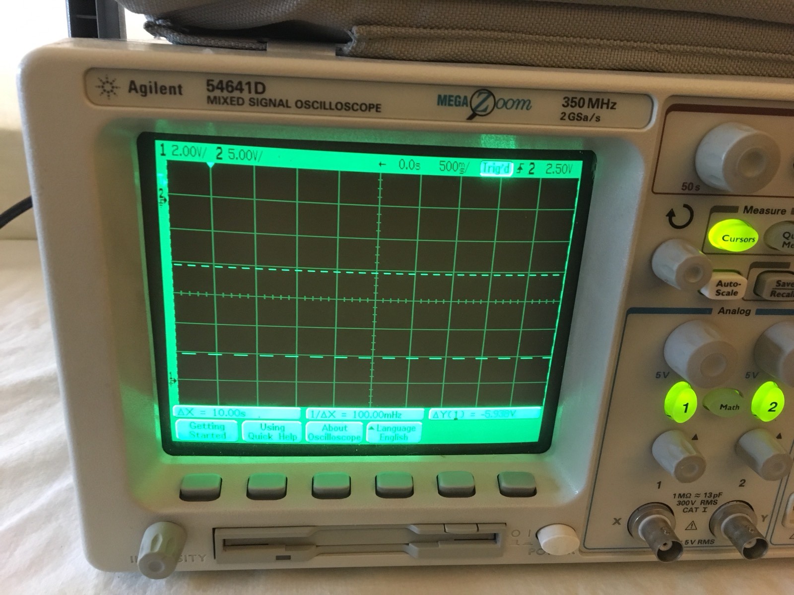 Agilent 54641D MixedSignal Digital Oscilloscope Logic Analyzer 2 16 Ch