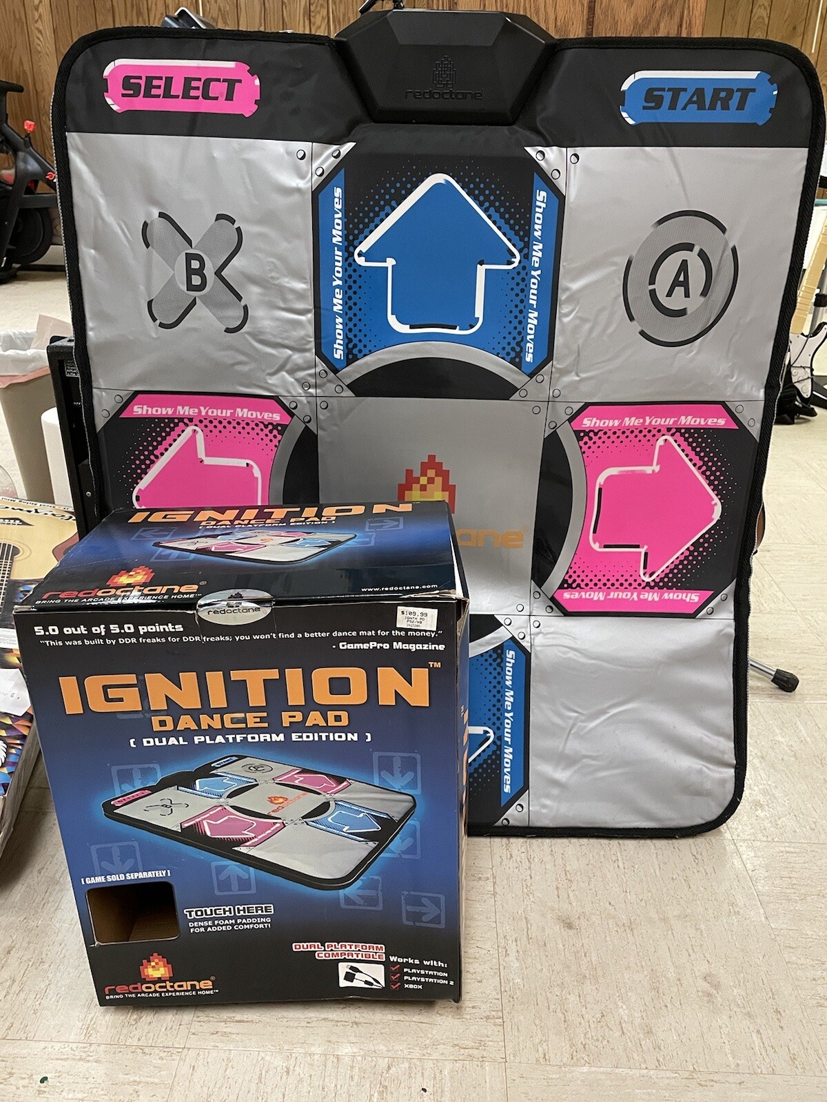 Red Octane DDR Ignition Dance Pad for Xbox PS1 PS2 multiplatform foam