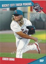 2024 Rocket City Trash Pandas Caden Dana Angels RC Rookie Minor Baseball Card