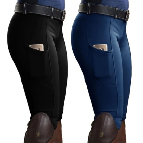 Slim Equestrian Pants Anti-pilling Sports Leggings Horse Riding Tights  Camping - Picture 1 of 18