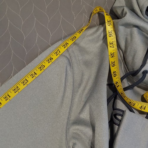Under Armour Storm Pullover Hoodie Mens XL Gray Blue Big Logo Long Sleeve Fleece - Picture 14 of 15