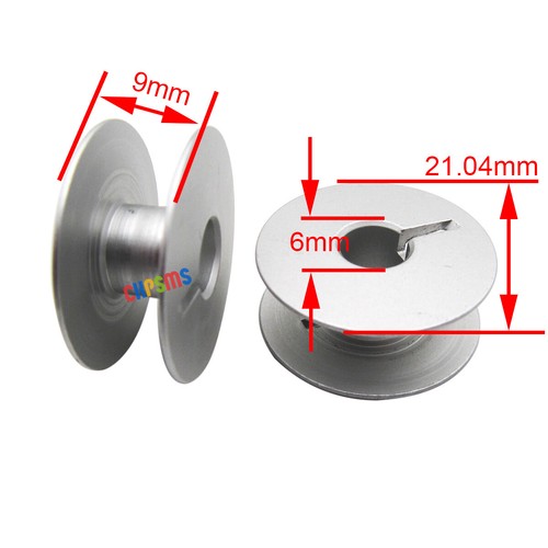 ALUMINUM BOBBINS  WITH WINDER SLOT FOR INDUSTRIAL SINGLE NEEDLE JUKI BROTHER  - Bild 13 von 16