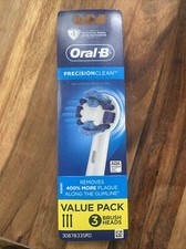 NEW Oral-B  Precision Clean Electric Toothbrush Replacement Brush Heads - 3pk.