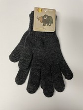 Women  s Organic Certified Yak Wool Blend Gloves Charcoal Size M Mongolia NWT