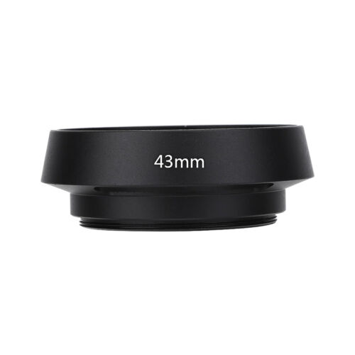Gegenlichtblende 43 mm schwarz Metall mit Kunststoff-Objektivdeckel für Fotografie Acc Fit - Bild 6 von 16
