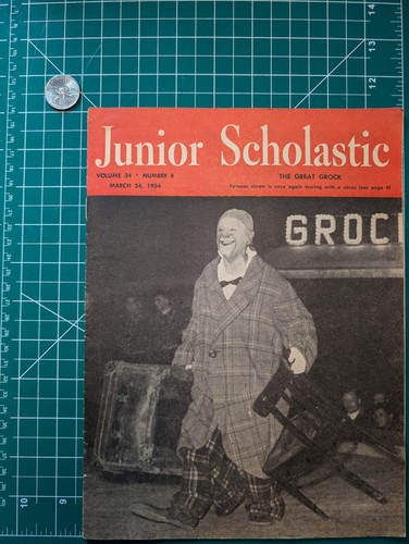 Junior Scholastic March 24 1954 Clown The Great Grock Cover Baby Ruth Candy Ad - Picture 10 of 10