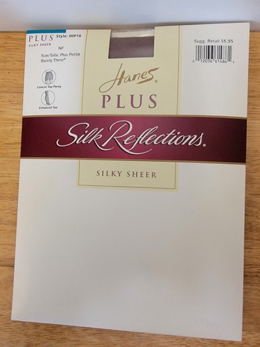 Vintage Hanes Plus Silk Reflections Silky Sheer  Plus Petite 00P16 Barely  - Picture 3 of 5