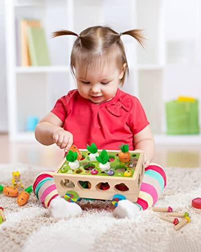 Montessori Toys for 1-4 Yr Old Kids, Wooden Educational Preschool Learning Toys - Bild 4 von 7