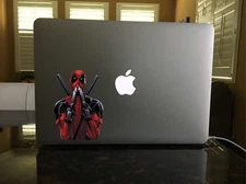 30-118 Deadpool Two Guns Smoke Parody vinyl sticker decal 