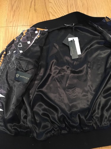Taglia Print 50 Worth £ Bnwt Uk Versace L Bomber Uomo 1300 Blouson Jacket Splendido BtyqTq0wCg