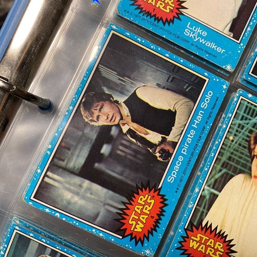 Tarjetas coleccionables Star Wars 1977 vintage serie 1 azul JUEGO COMPLETO 1-66 - Imagen 13 de 16