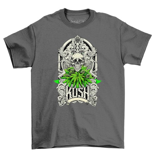 "Weed Hemp_47: Leafy Goodness" - Funny marijuana leaf t-shirt, Unisex design. Pe - Picture 2 of 46
