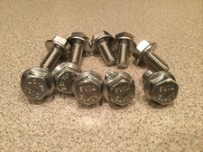 (10) M8 X 1.25 X 16 Stainless Steel DIN 6921 A2 Hex Flange Bolts M8x16mm Flange