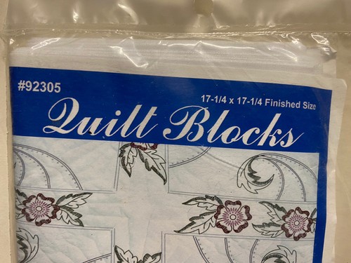 Fairway Needlecraft FLORAL 6 bloques de edredones 18X18" NUEVO #95305 - Imagen 2 de 6