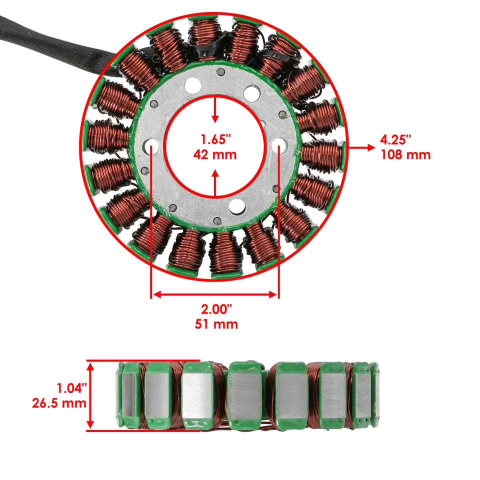 Stator for Polaris Sportsman 450 2006 for Polaris Atv Magneto - Imagem 2 de 4