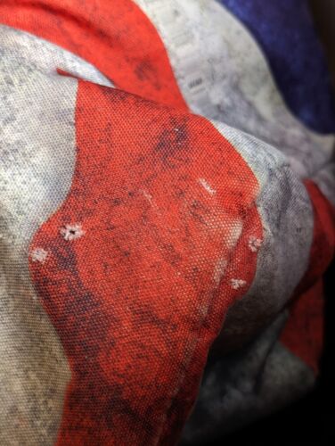 Zaino Jansport bandiera americana High Stakes multi grunge chiusura zip pulito in ottime condizioni - Foto 3 di 11