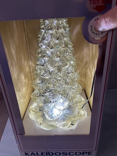 New open box Mr Christmas 90th anniversary Mercury glass kaleidoscope Tree 16" - Picture 3 of 7