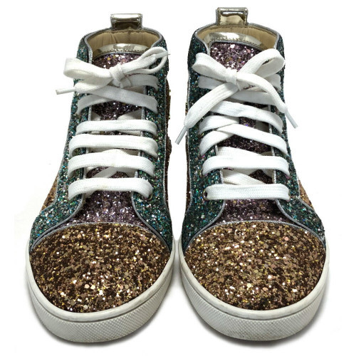 Christian Louboutin high-top sneakers Size 6.5 glitter