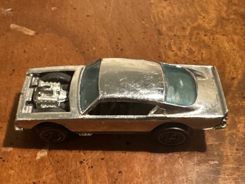 Vtg 1969 Mattel Hot Wheels HK Redline Chrome King Kuda Club Car Dark Interior - Picture 11 of 17