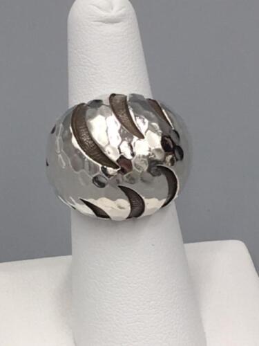John Hardy Palu Macan Hammered Sterling Silver Domed Ring - Stunning! - Picture 3 of 9