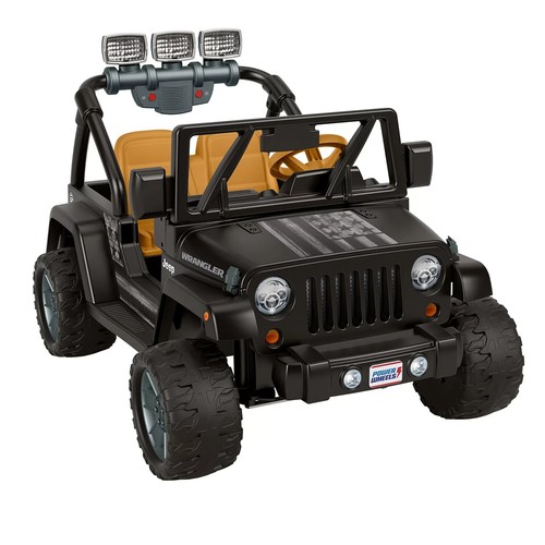 LEFT & RIGHT MIRROR for Stars & Stripes Jeep Wrangler Power Wheels Black Plastic - Picture 3 of 4