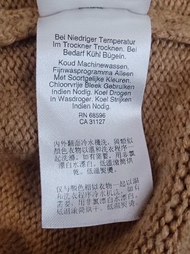 DKNY Sweater Turtle Neck Tan Brown Medium Size M - Picture 5 of 6