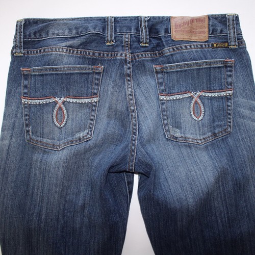 Lucky Brand Blue Jeans 12/31 Berkeley Crop Easy Fit Zip Fly bestickt - Bild 7 von 15