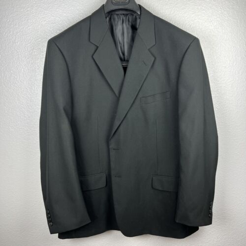 Vintage Mens 48L - "George" Black Sports Jacket - Made in China