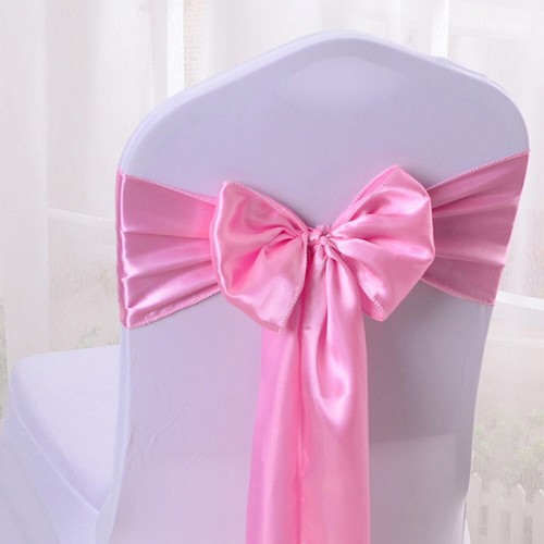 Classic Silk Chair Sashes Perfect for Wedding and Party Decor Set of 10 - Picture 7 of 33