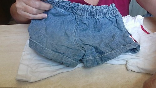 2-Items! 4T Circo Denim Pull-On Shorts & Oshkosh Sequin Flag Fold Slv T-Shirt - Picture 7 of 24
