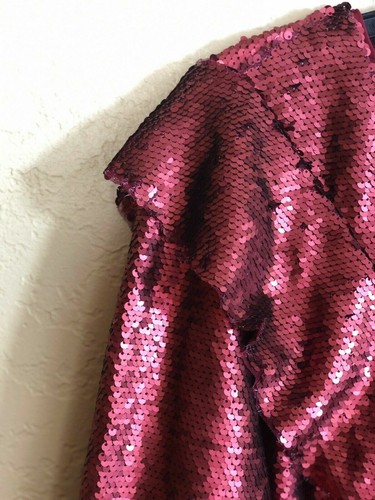 Vestido GLAMORO Para Mujer Rojo Lentejuelas Volantes Talla Grande Fiesta Cóctel 20W - Imagen 4 de 12