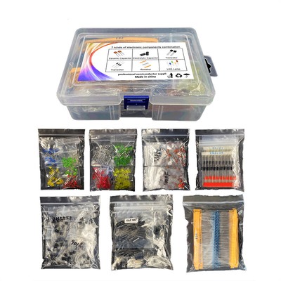 1390pcs Electronic Components LED Diode Transistors Capacitor Resistance Kit