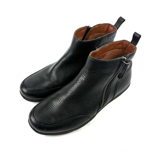 Botín Vionic Lois 8 negro de cuero suave con cremallera ligero para mujer - Imagen 3 de 11