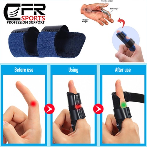 Trigger Finger Splint Support Brace Middle Ring Index Thumb Pinky Sports Guard - Picture 4 of 16