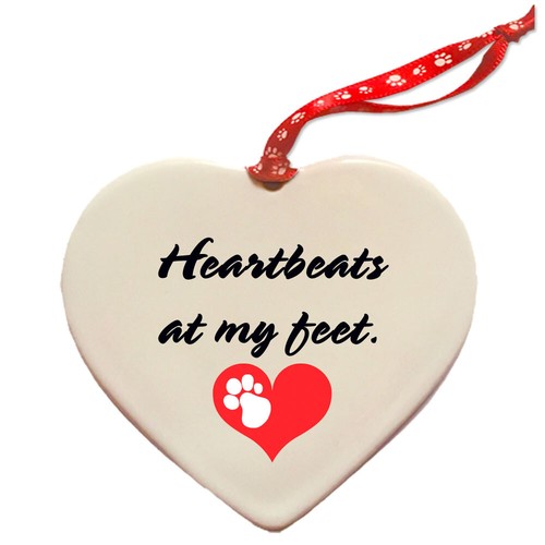 Chihuahua Porcelain Valentine's Day Heart Ornament Double-Sided - Picture 2 of 2