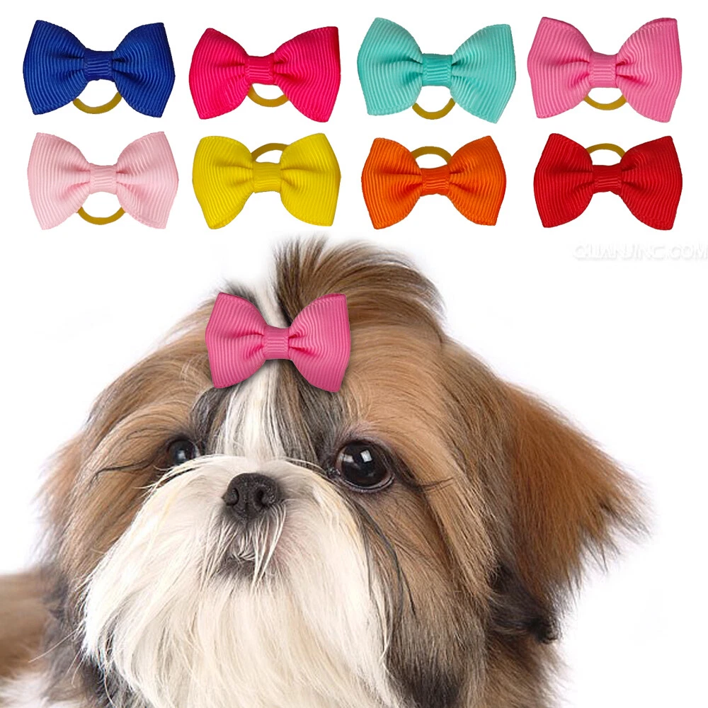 50 100pcs Lot Dog Hair Bows Grooming Accessory Pet Headdress Cat