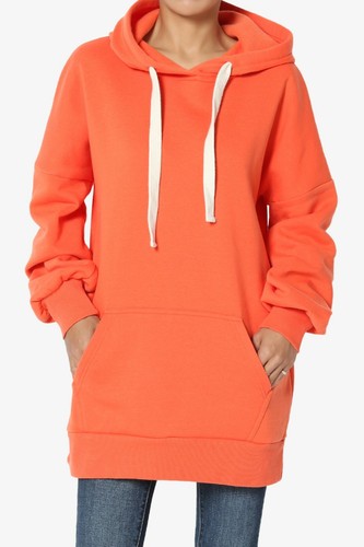 TheMogan S~3X Oversized Pullover Fleece Hooded Sweatshirt Oversized Tunic Hoodie - Picture 129 of 146