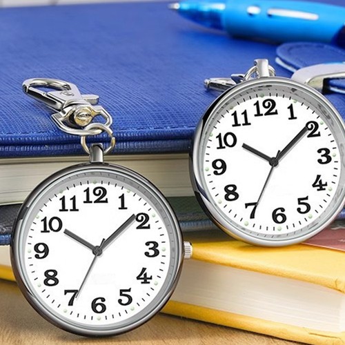 Outdoor Sport Clip-On Backpack Belt Fob Pocket Watch Key Ring Nurse Watch - Picture 10 of 15