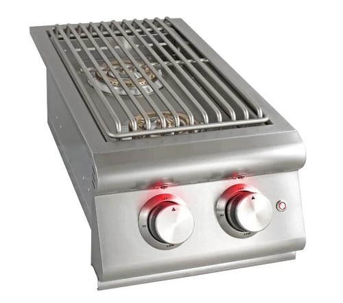 Blaze LTE Built-In BBQ Stainless Steel NaturL Gas Double Side Burner with Lid - Picture 1 of 6