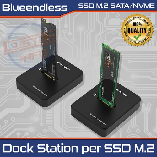 M2 Nvme Docking Station Blueendless USB M 2 USB C SSD Case NVME e NGFF Hdd SSD - Afbeelding 1 van 10