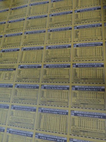 1990 Topps Baseball Uncut Sheet - Nice Sheet from a collection - Bild 9 von 12