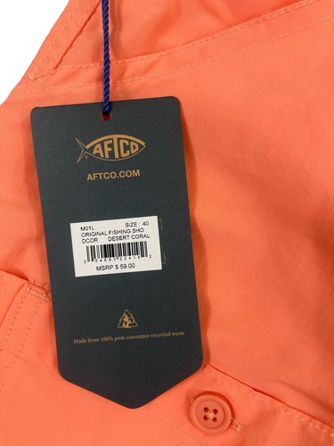 AFTCO M01 Herren Angelshorts Größe 40 8" Schrittlänge Wüste Koralle - Bild 4 von 7